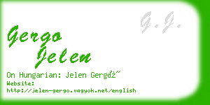 gergo jelen business card